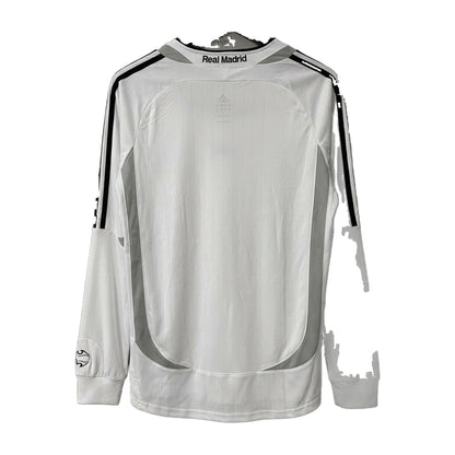 Real Madrid 2006/07 Home Long-Sleeve Retro Soccer Jersey