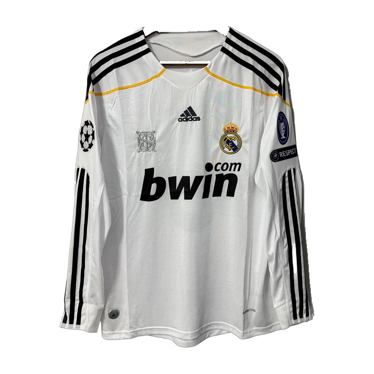 Real Madrid 2009/10 Home Long-Sleeve Retro Soccer Jersey