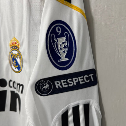 Real Madrid 2009/10 Home Long-Sleeve Retro Soccer Jersey