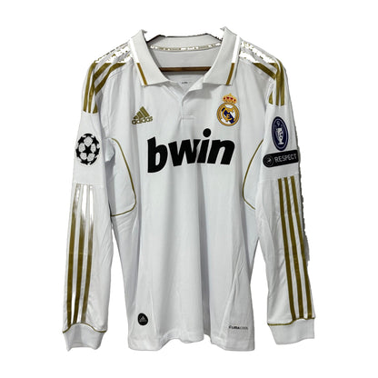 Real Madrid 2011/12 Home Long-Sleeve Retro Soccer Jersey