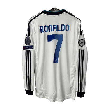 Real Madrid 2012/13 Home Long-Sleeve Retro Soccer Jersey