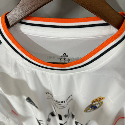 Real Madrid 2013/14 Home (UCL Final) Long-Sleeve Retro Soccer Jersey