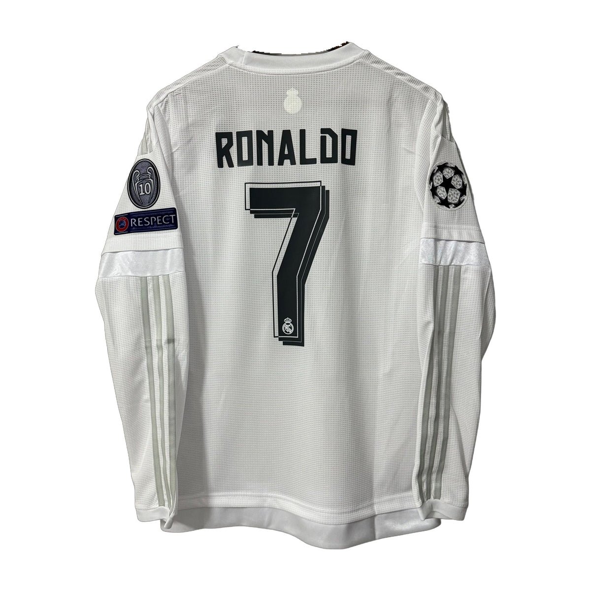 Real Madrid 2015/16 Home (UCL Final) Long-Sleeve Retro Soccer Jersey