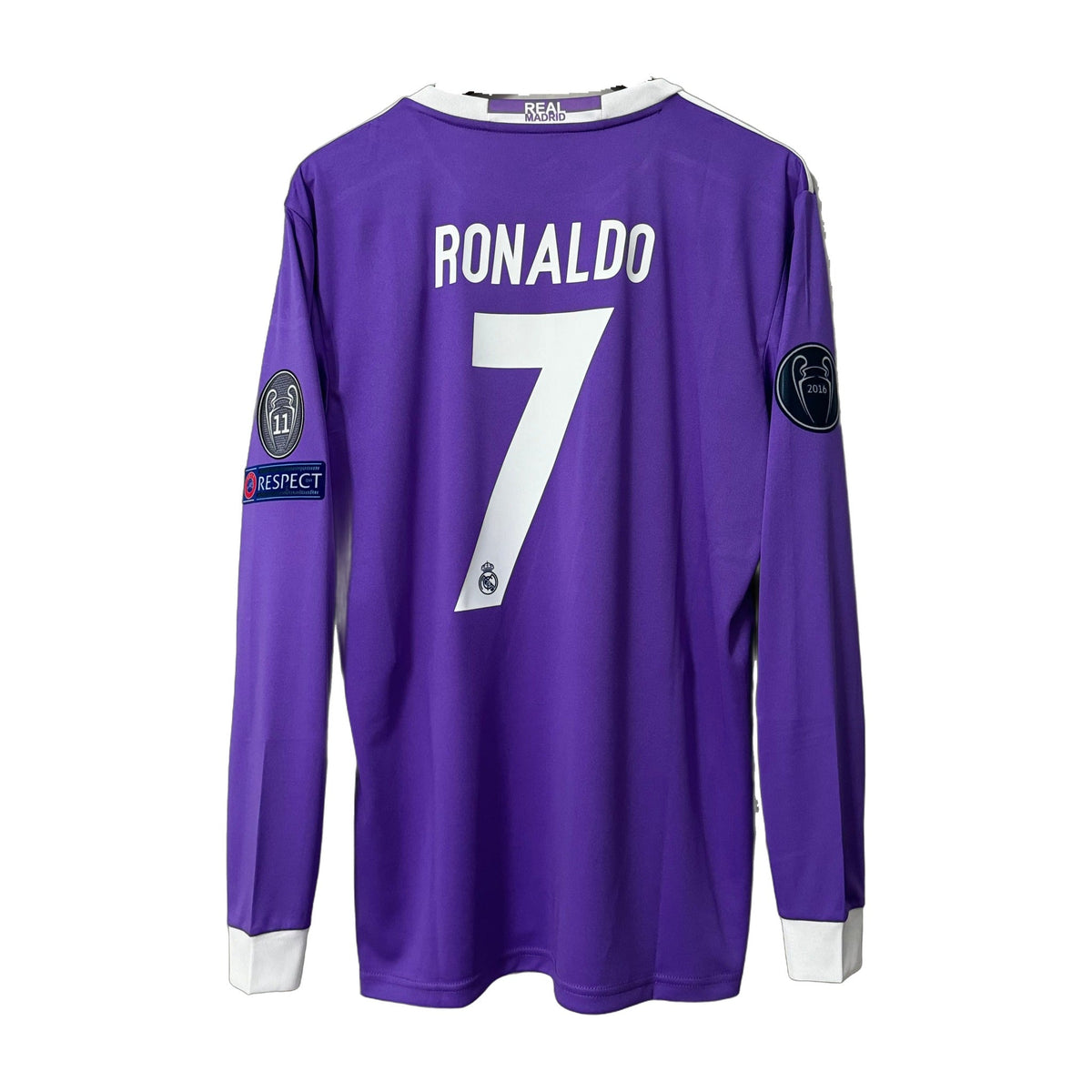 Real Madrid 2016/17 Away (UCL Final) Long-Sleeve Retro Soccer Jersey