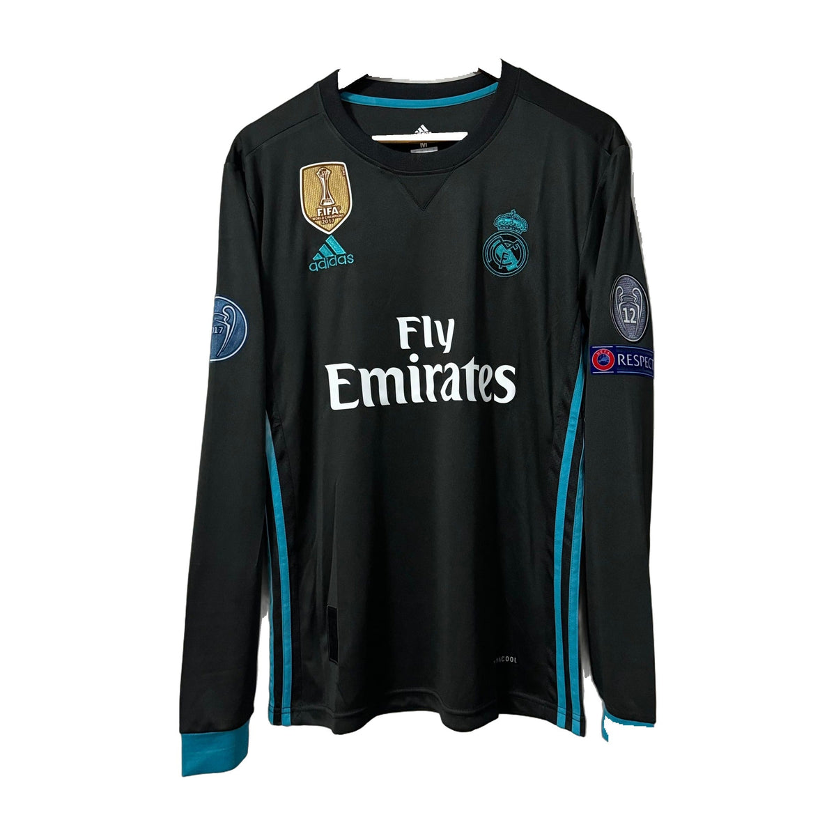 Real Madrid 2017/18 Away Long-Sleeve Retro Soccer Jersey
