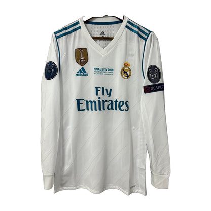 Real Madrid 2017/18 Home (UCL Final) Long-Sleeve Soccer Jersey - Player Edition