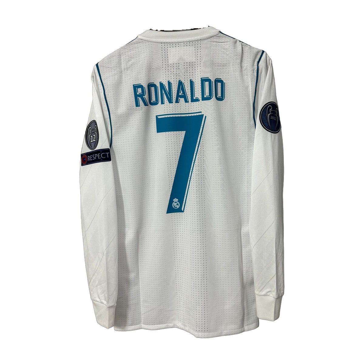 Real Madrid 2017/18 Home (UCL Final) Long-Sleeve Soccer Jersey - Player Edition
