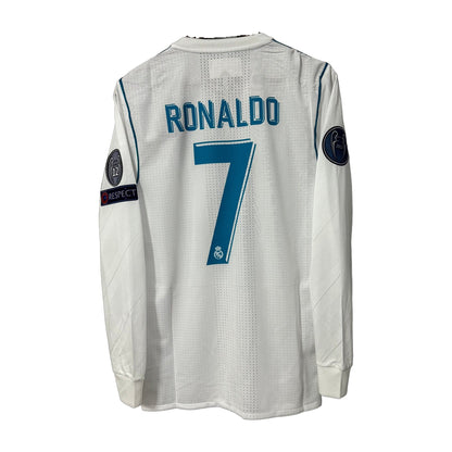 Real Madrid 2017/18 Home (UCL Final) Long-Sleeve Soccer Jersey - Player Edition