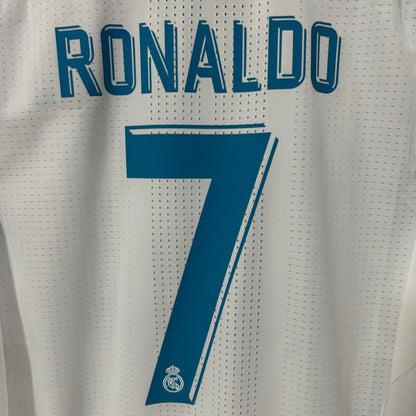 Real Madrid 2017/18 Home (UCL Final) Long-Sleeve Soccer Jersey - Player Edition