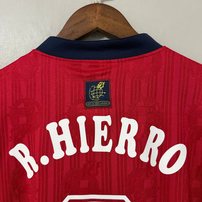 Spain 1996 Home Retro Soccer Jersey