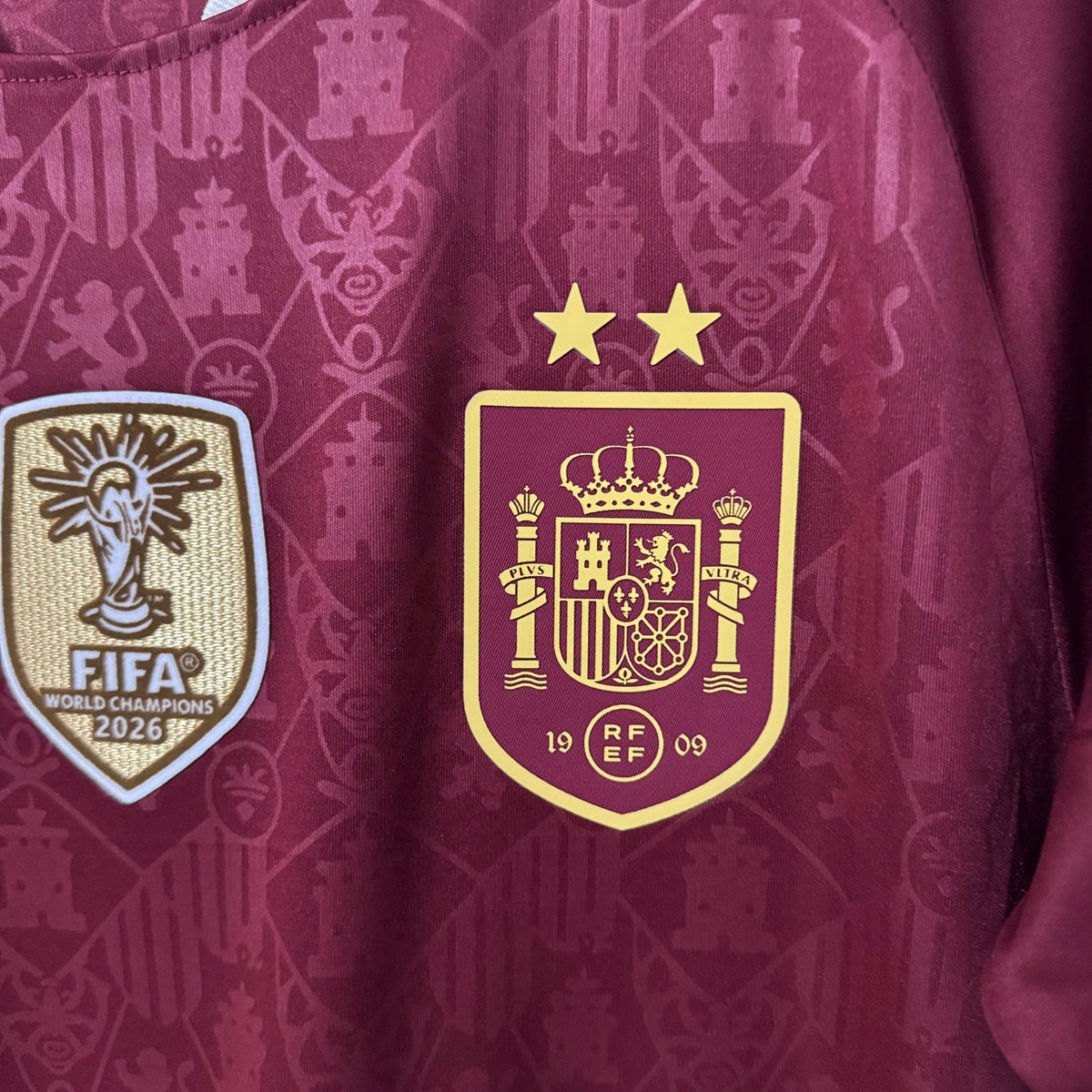 Spain 2026 Wine Red Champions Special Soccer Jersey