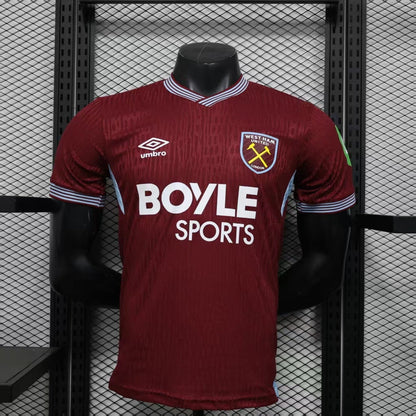 West Ham United 2025/26 Home Soccer Jersey – Player Edition